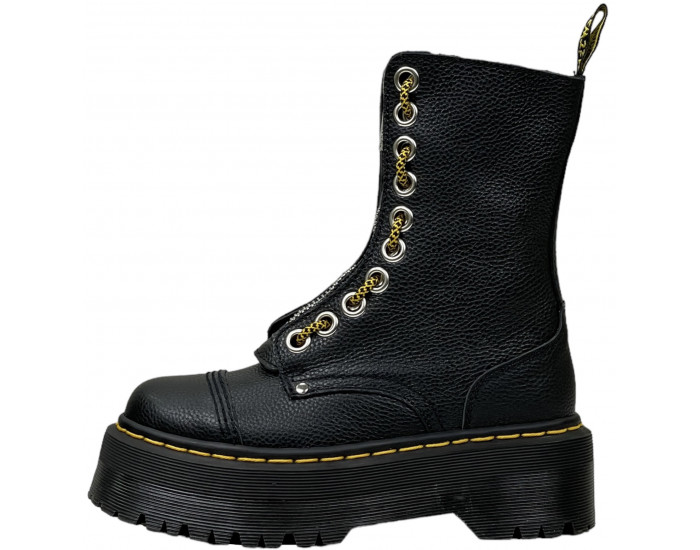 Dr Martens 1490 Sinclair Combs Leather Platform Black