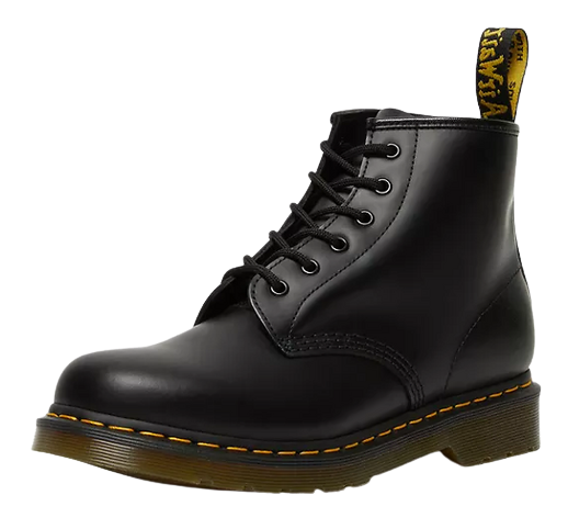 Dr Martens 101 Yellow Stitch Smooth Leather Ankle